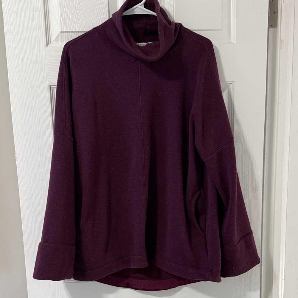 Athleta Deep Purple Cowl Neck Sweater - Picture 2 of 4